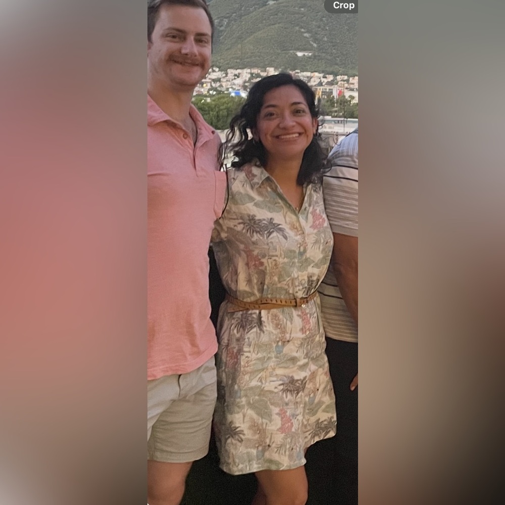 Tropical Print Shirt Dress - Multicolor